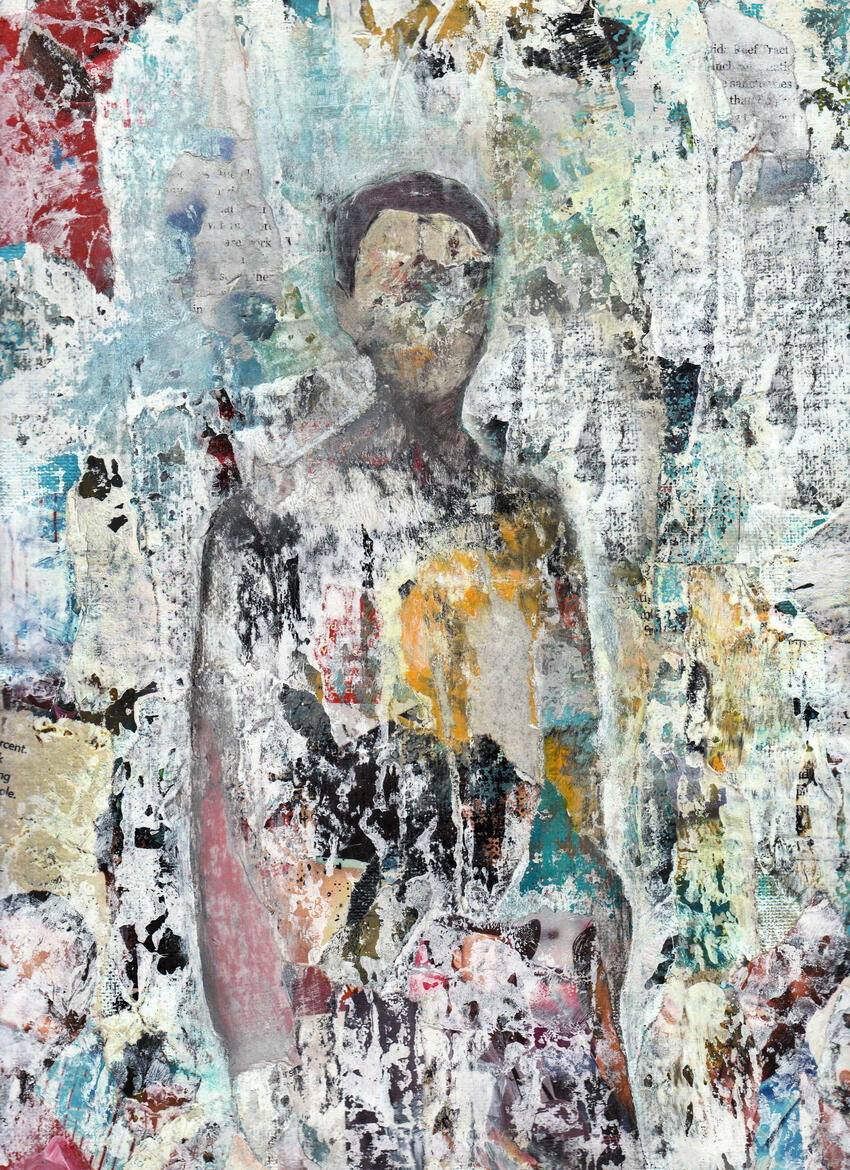mixed media on canvas pad